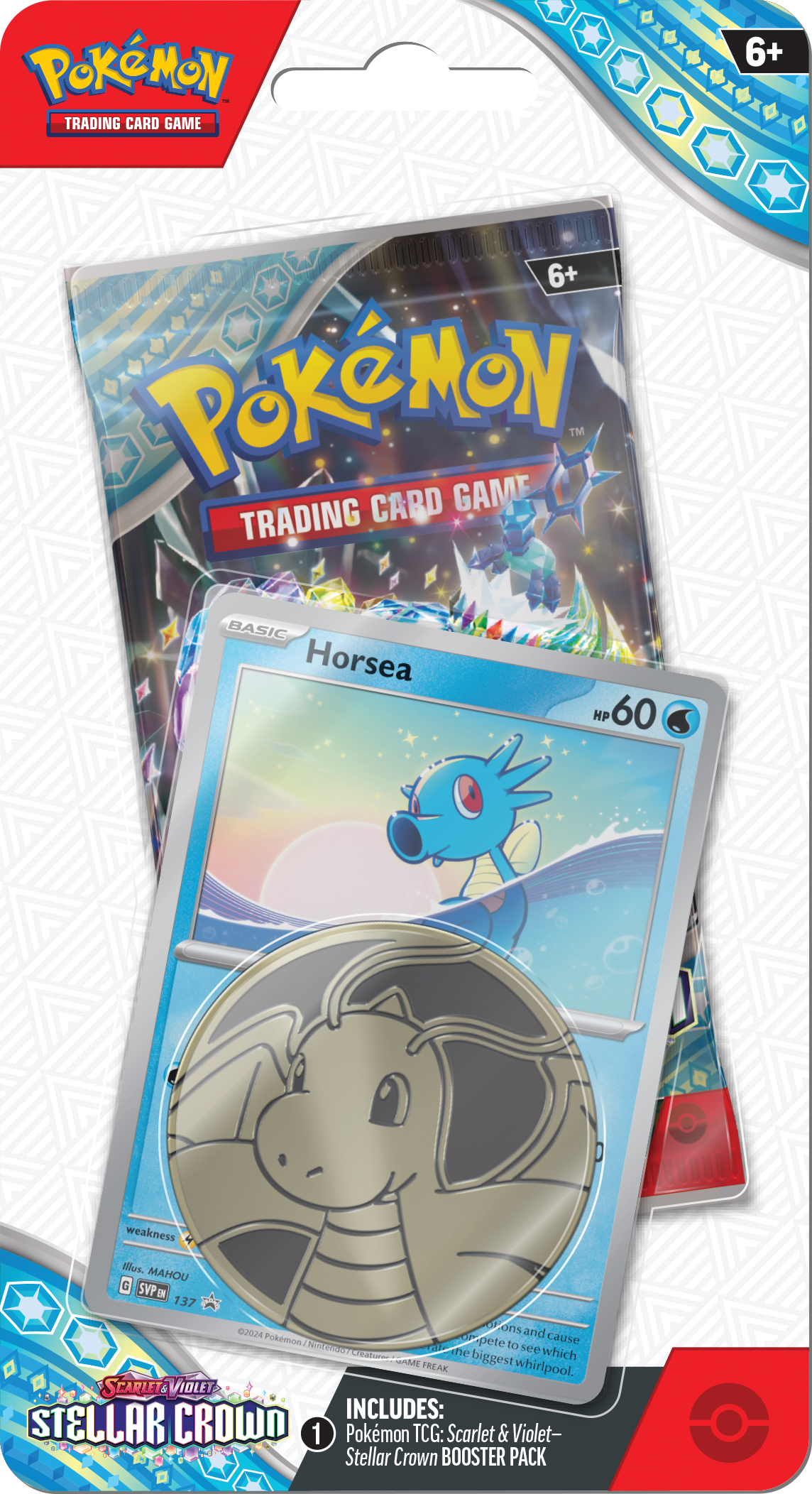 Scarlet & Violet - Stellar Crown Premium Checklane Single Blister - Horsea Promo - Image 1