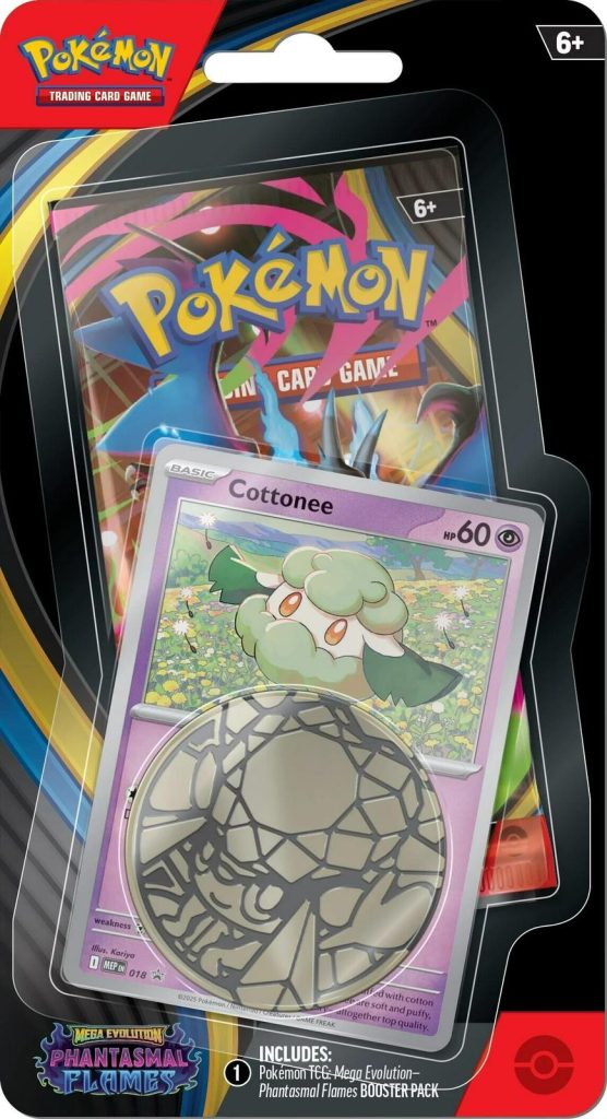 Mega Evolution - Phantasmal Flames Premium Checklane Single Blister - Cottonee Promo