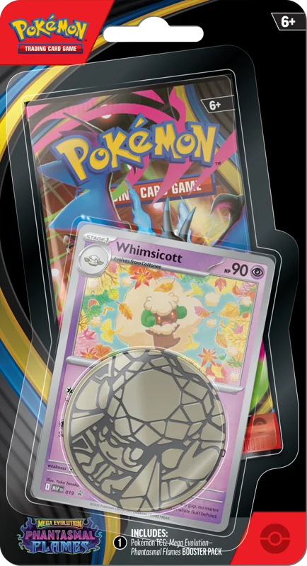 Mega Evolution - Phantasmal Flames Premium Checklane Single Blister - Whimsicott Promo