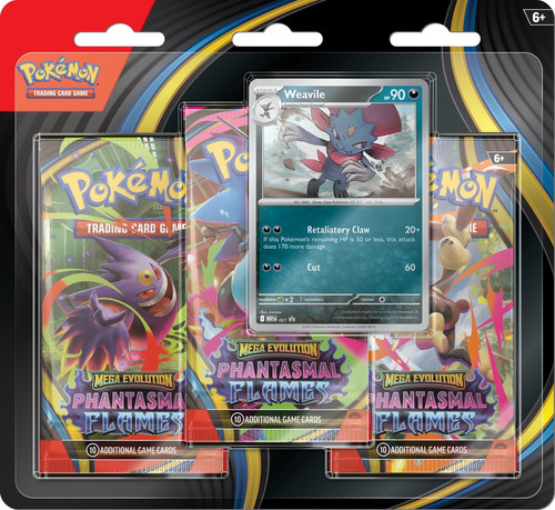 Mega Evolution - Phantasmal Flames Triple Checklane Blister - Weavile Promo