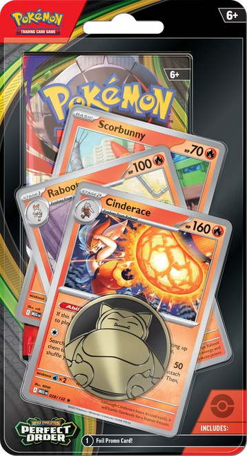 Mega Evolution - Perfect Order Premium Checklane Single Blister - Cinderace Promo
