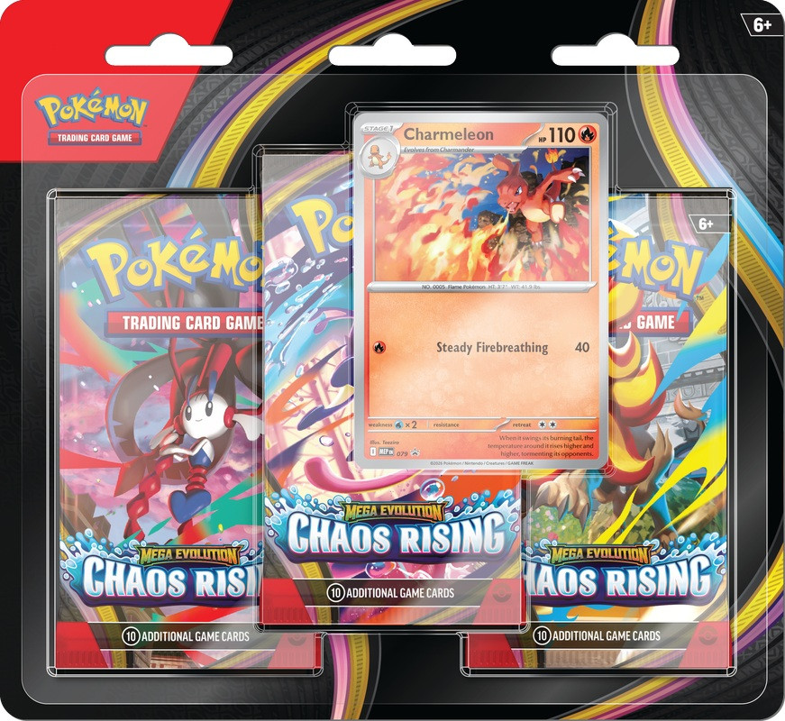 Mega Evolution - Chaos Rising Triple Checklane Blister - Charmeleon Promo